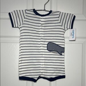 Carter's Baby Boys' Whale Snap-Up Romper